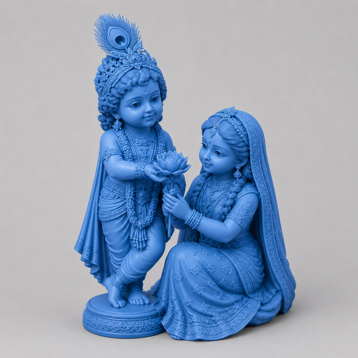 Krishna Giving Flawer To Rahda 3D Model (5 Inch)